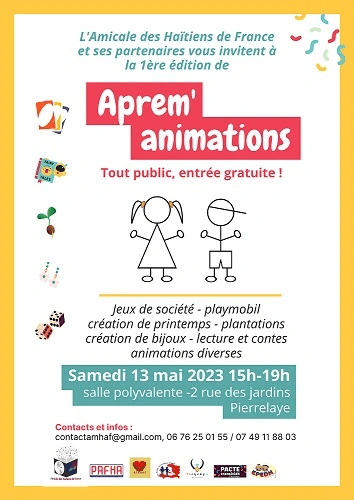 Aprem animations ! Samedi 13 mai&nbsp;2023